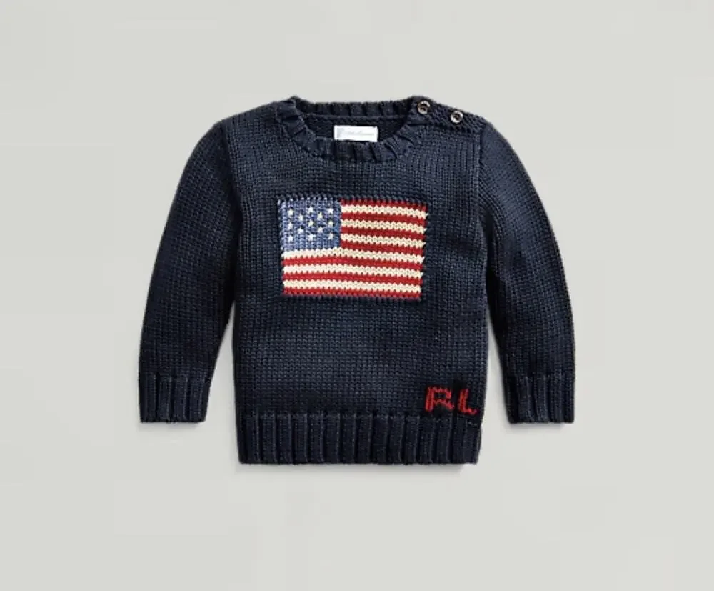 Ralph Lauren American Flag Sweater Polo Navy Baby Toddler 24 Months 24M Iconic
